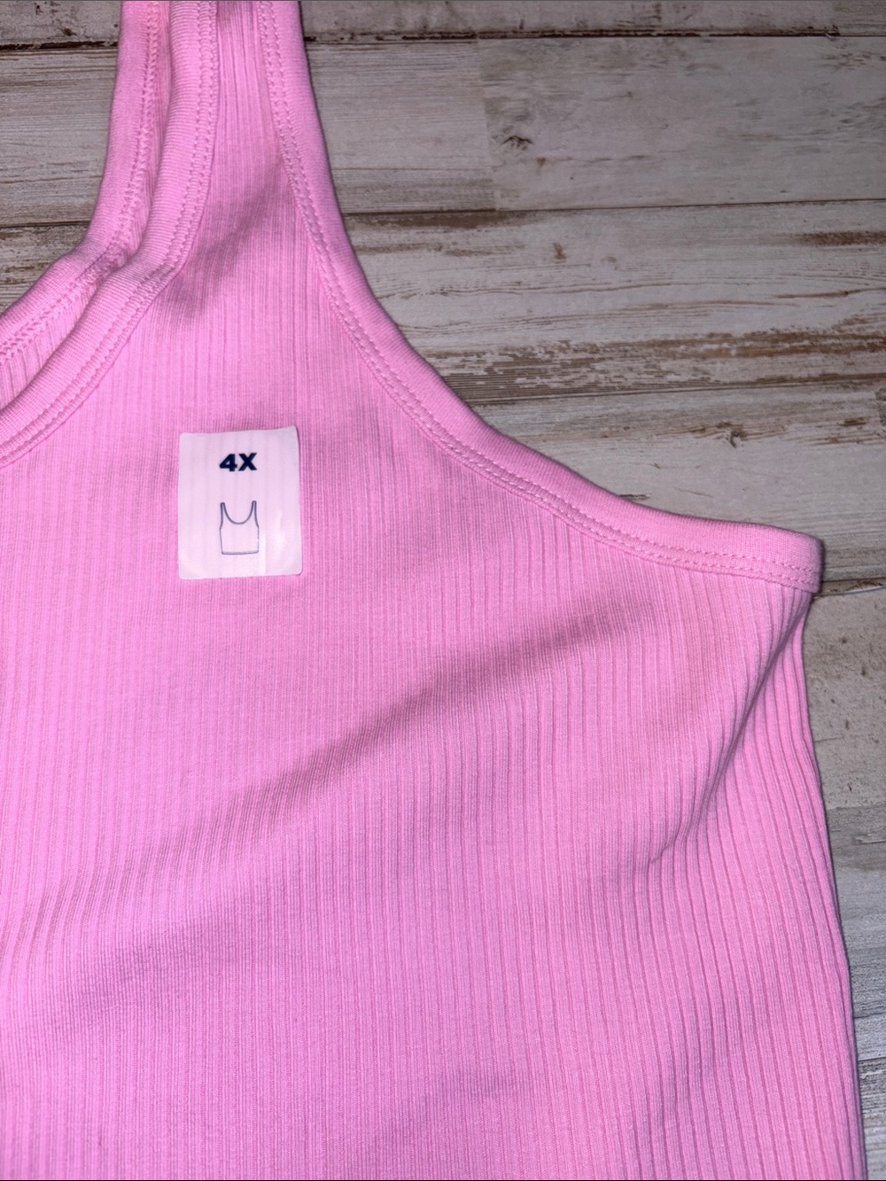 Old Navy Pink Ribbed Cropped Tank Top Plus Size 4X - Picture 5 of 11